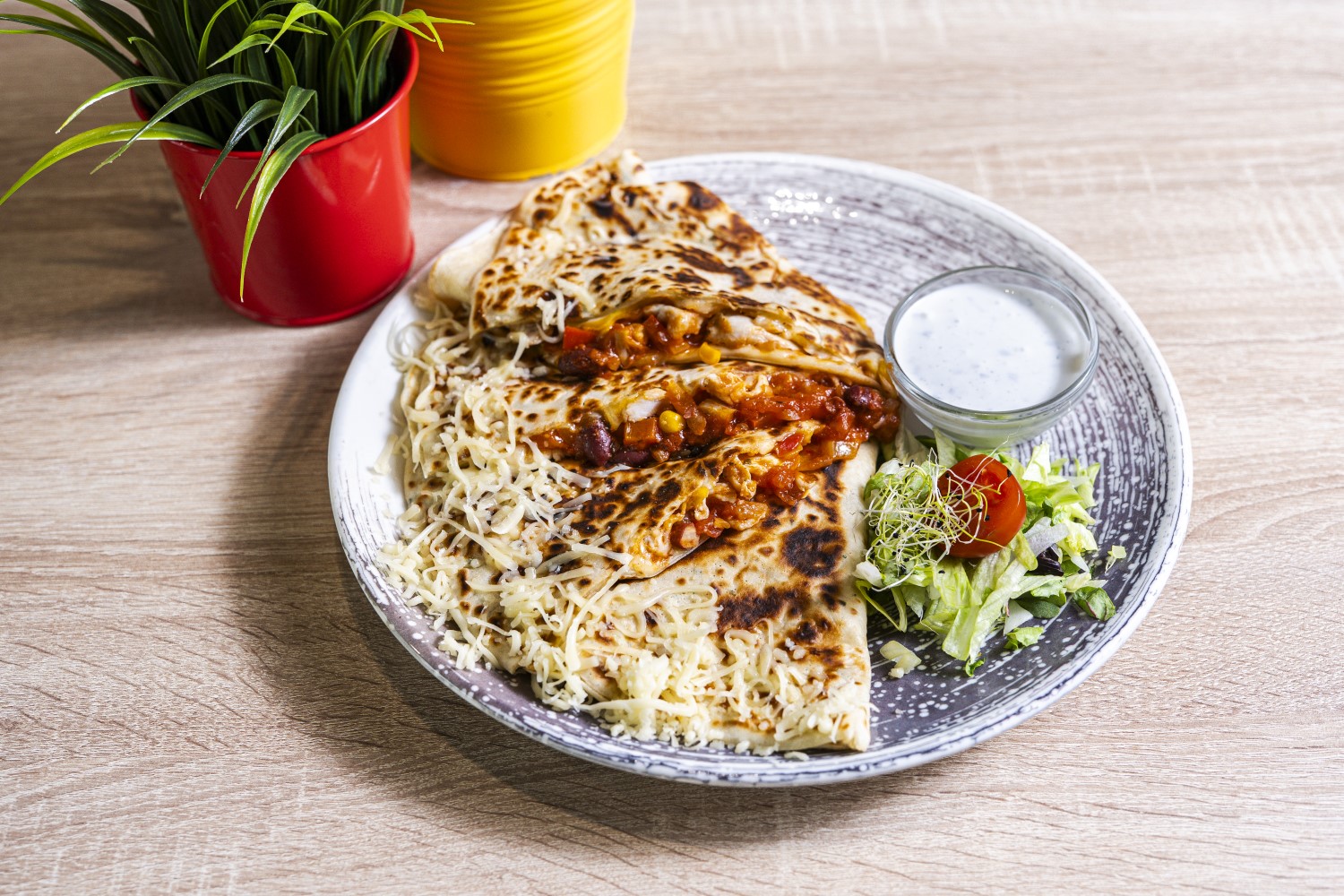  Quesadilla palacsinta grillezett csirkemellel